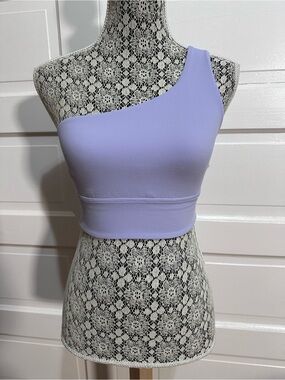 Lululemon Align Asymmetrical Bra *Light Support, C/D Cup Sz 6 Lilac Smoke Purple
